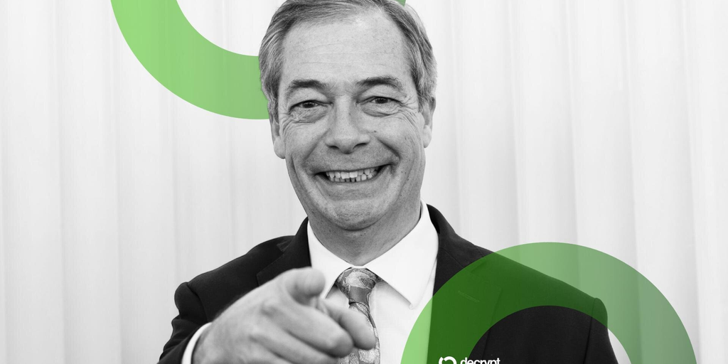Tether Stakeholder Gave Farage Undisclosed $6.7M Gift Amid Reform UK Crypto Funding Scrutiny
