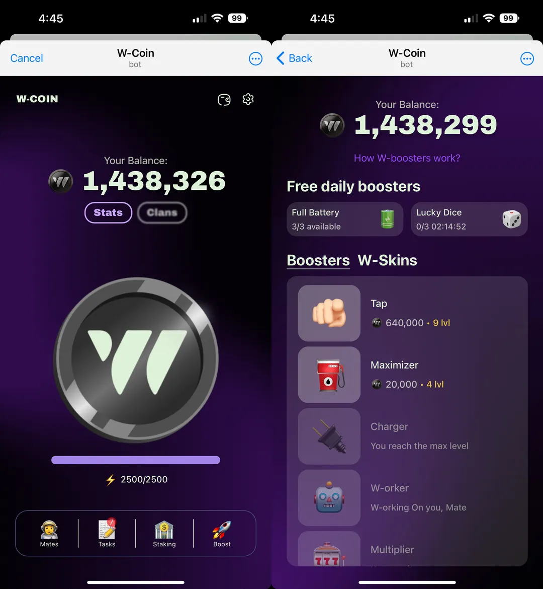 ¡W-Coin anuncia instantánea y actualización sobre su airdrop! | w-coin anuncia instantanea | CriptoAddicts Nuevas mejoras y potenciadores en el juego