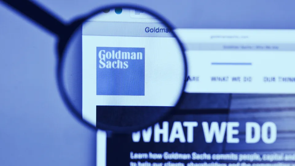 The Goldman Sachs website. Image: Shutterstock.