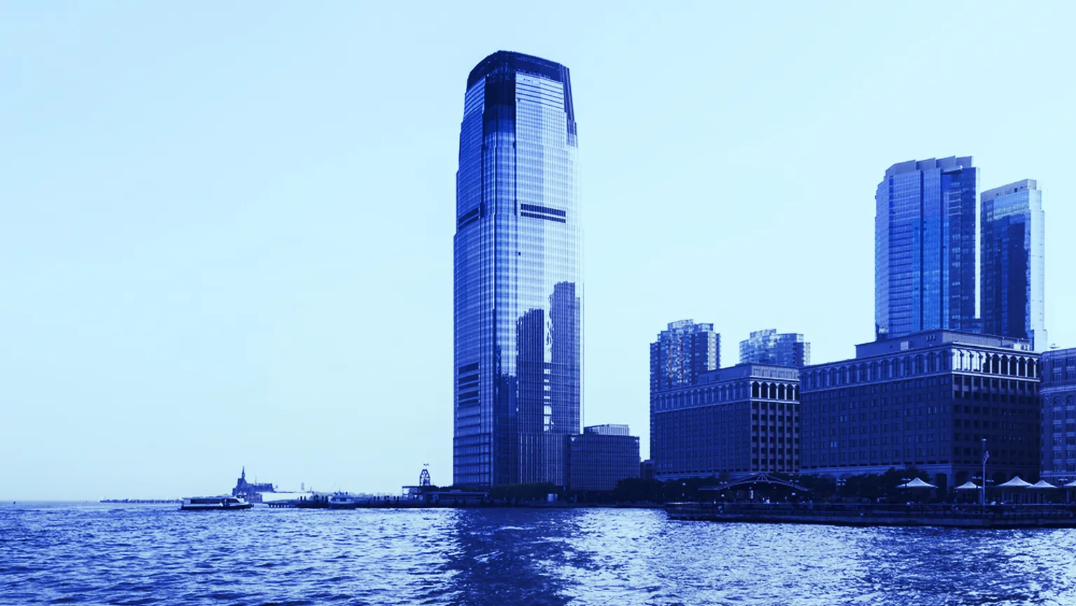 Goldman Sachs HQ  contemplates the week's news by staring longingly out to sea. PHOTO CREDIT: Shutterstock 