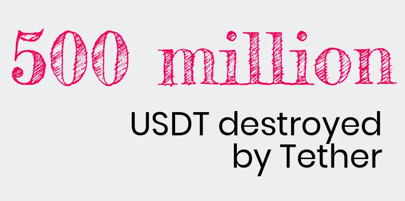 500 million usdt destroyed by tether