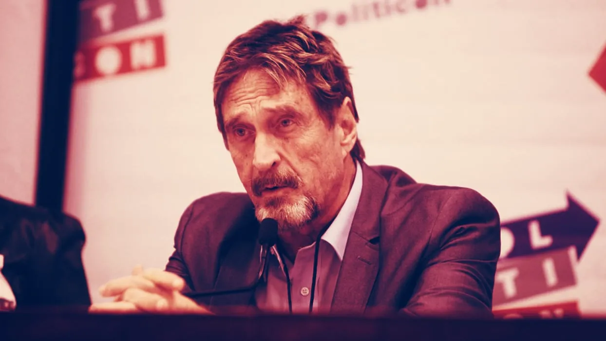 John McAfee charges crypto ICO projects a fifth of their tokens for promotion. 