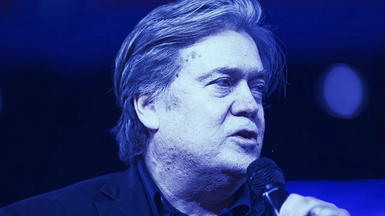Steve Bannon, former advisor to President Donald Trump, has always loved crypto. Today's comments show he's doubling down.