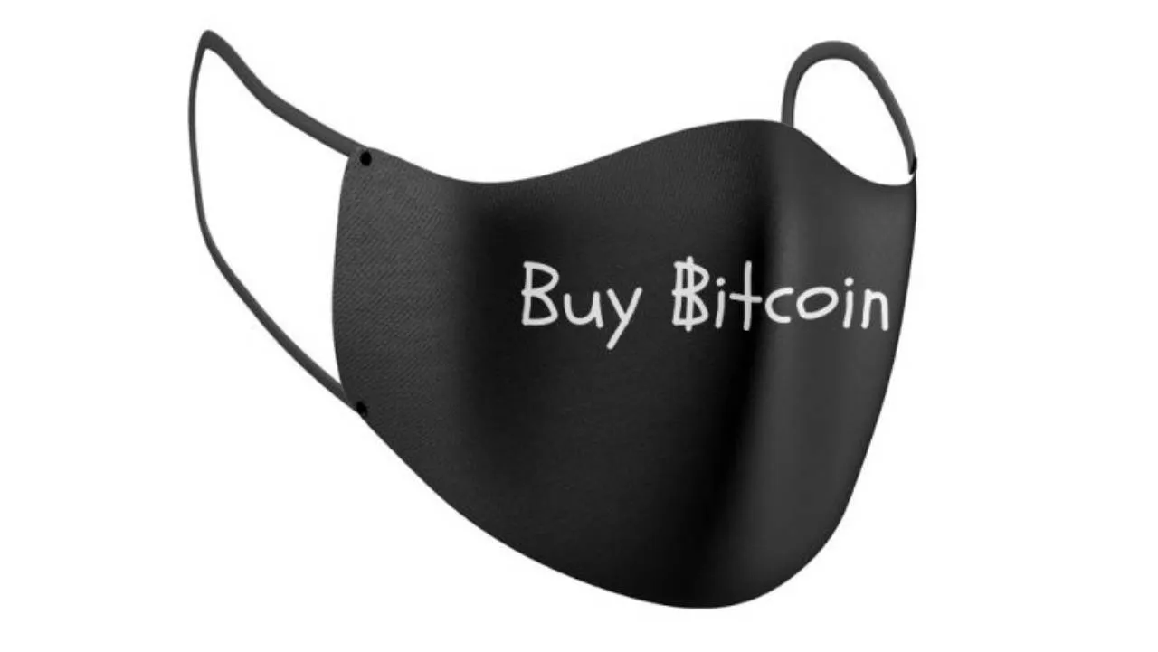 "Buy Bitcoin" face mask