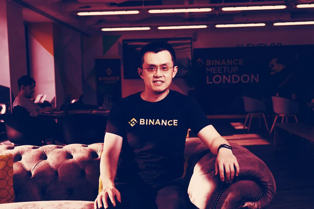 Changpeng Zhao, CEO de Binance. Imagen: Decrypt