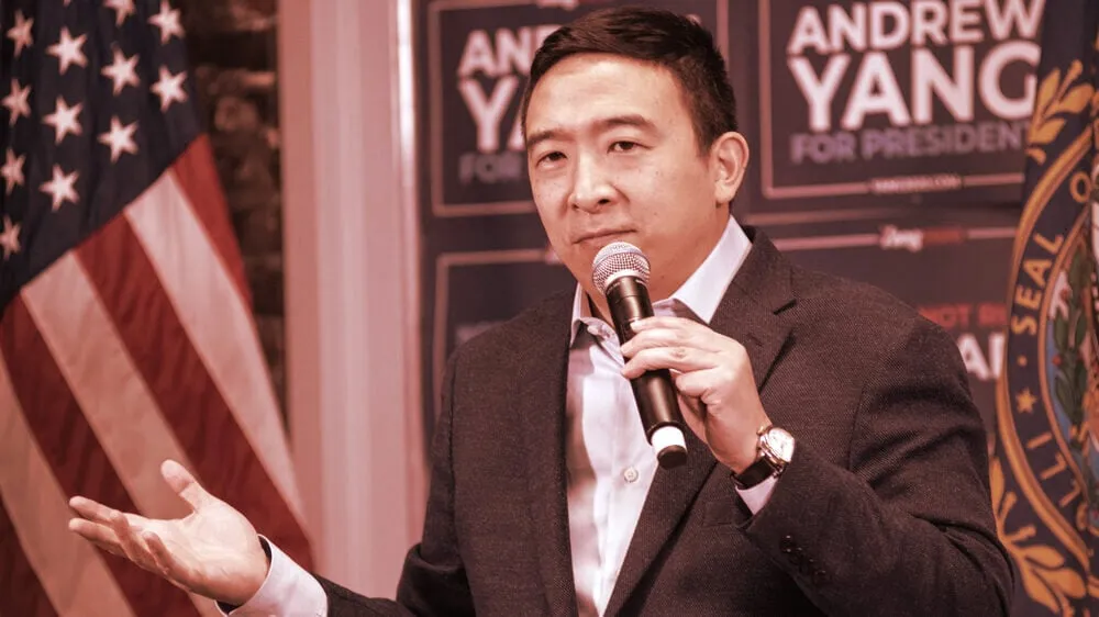 Andrew Yang has been a fan of Bitcoin since 2013. Image: Shutterstock.