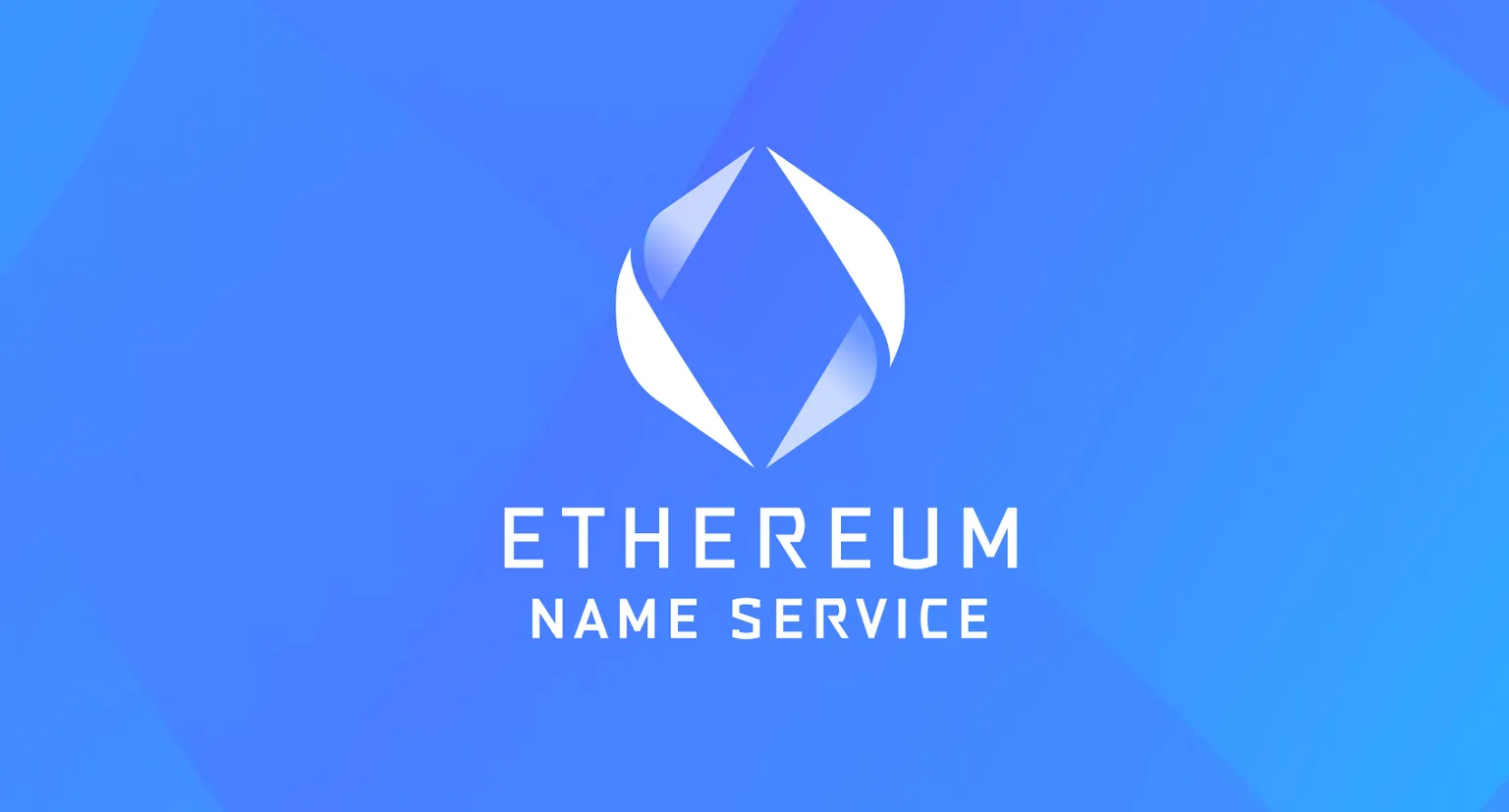 Ethereum Name Service icon on blue background
