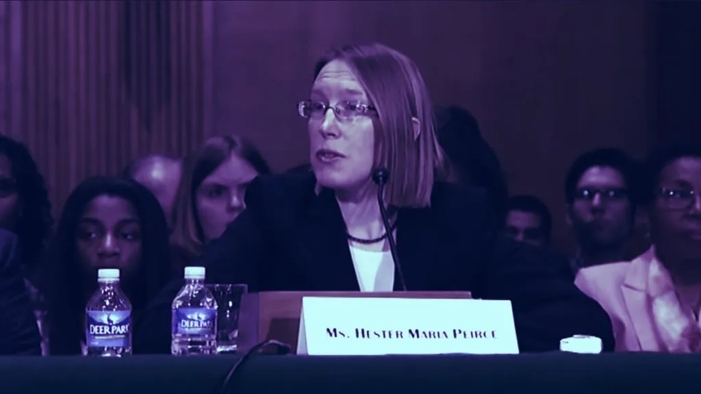 Hester Peirce is one of three commissioners at the SEC. Image: YouTube