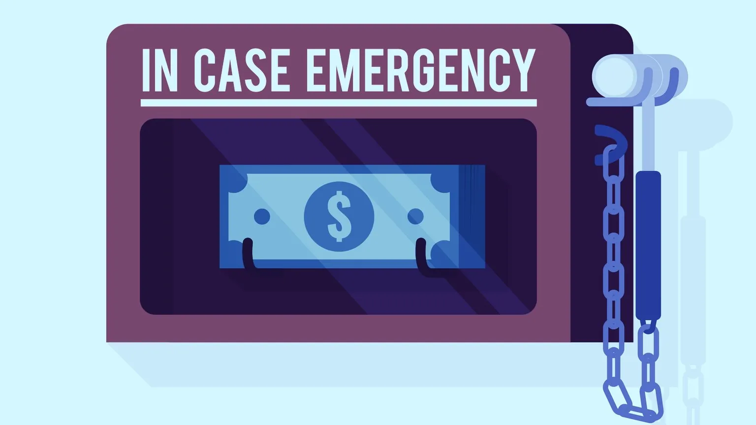 Digital image of red emergency money case. Image: Shutterstock
