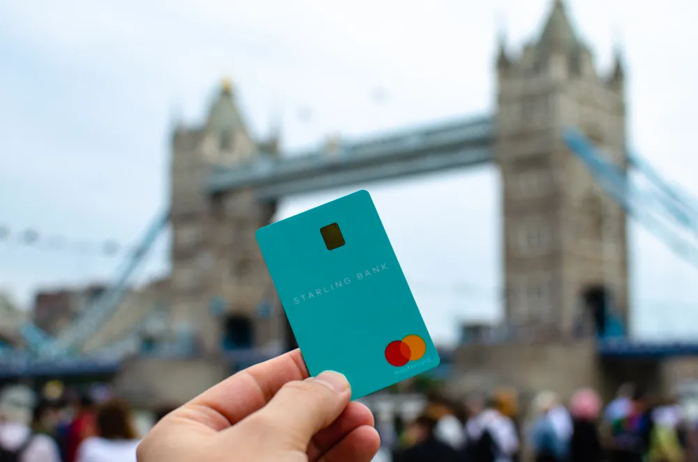 Starling bank card in the UK