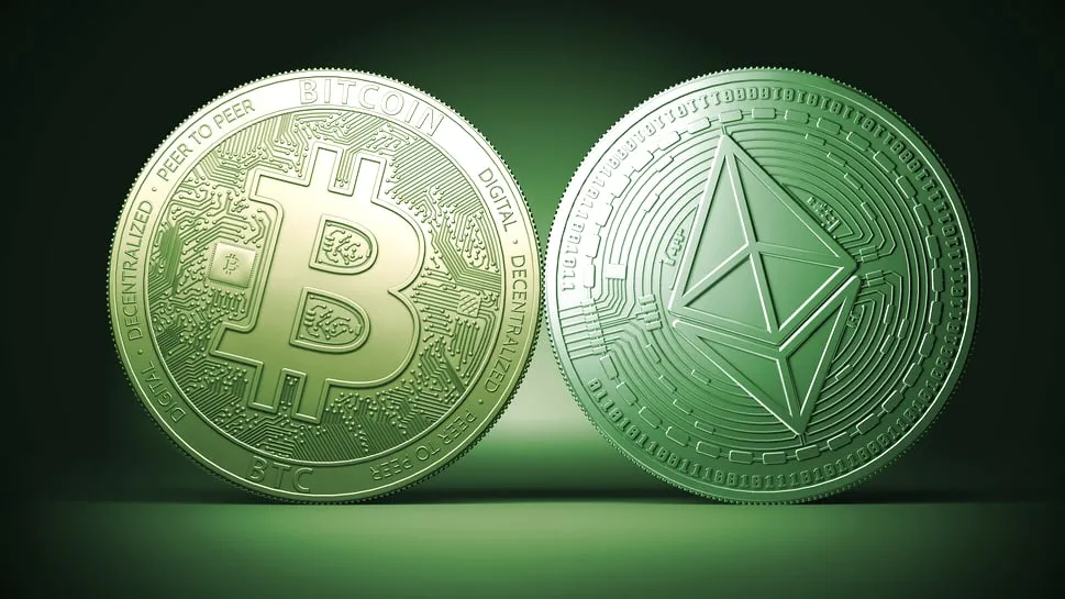Bitcoin and Ethereum. Image: Shutterstock.