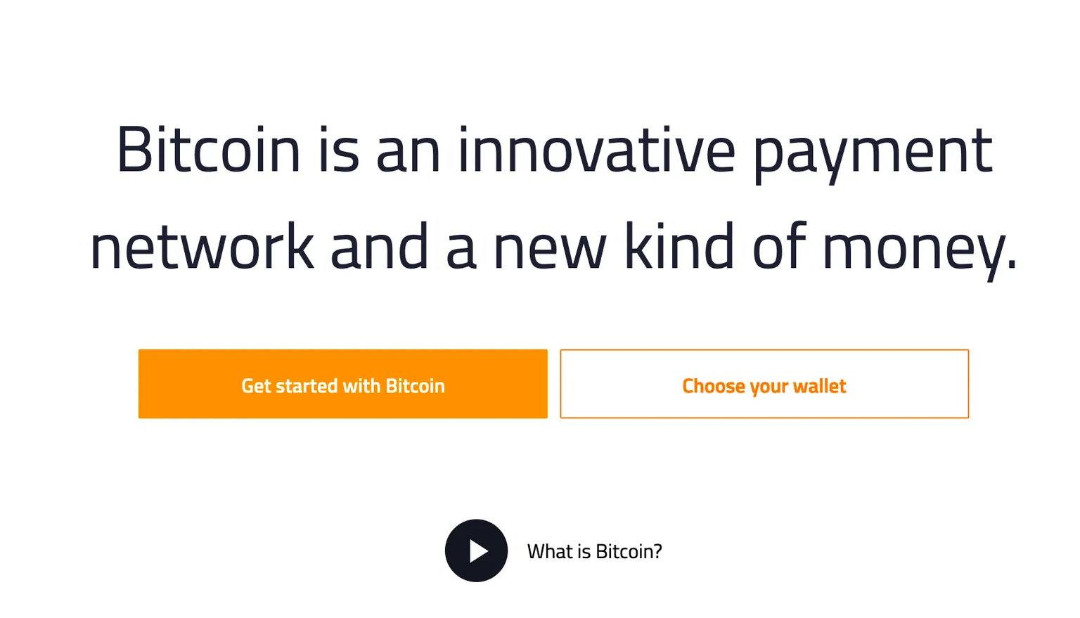 The Bitcoin.org website