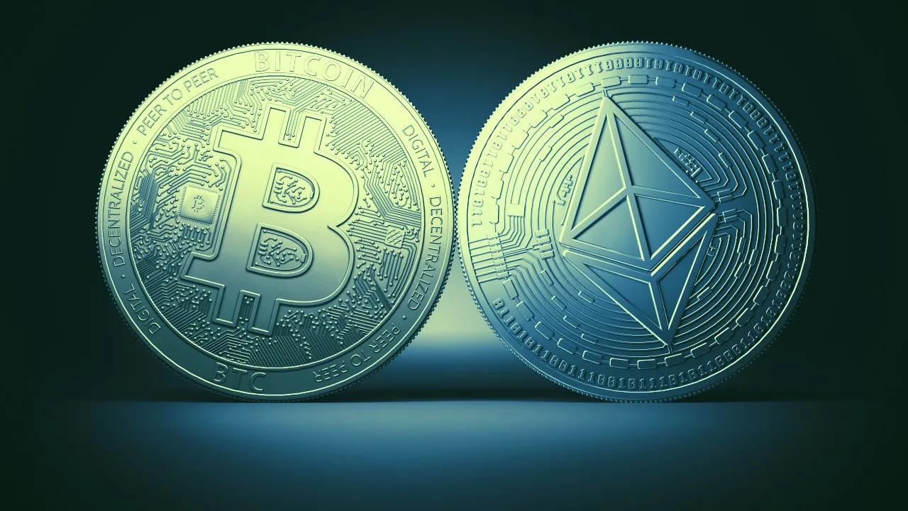 Bitcoin and Ethereum are the top two coins by market cap. Image: Shutterstock