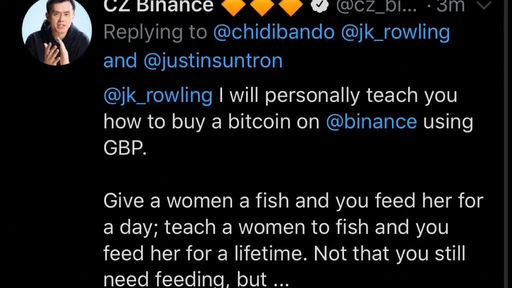 J.K. Rowling sees worst of Bitcoin world in two tweets