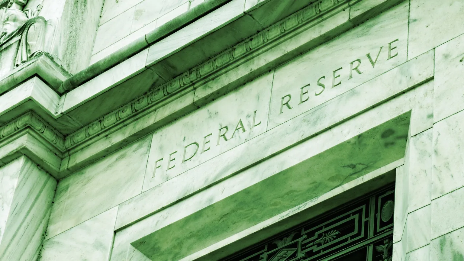 Facade on the Federal Reserve Building in Washington DC