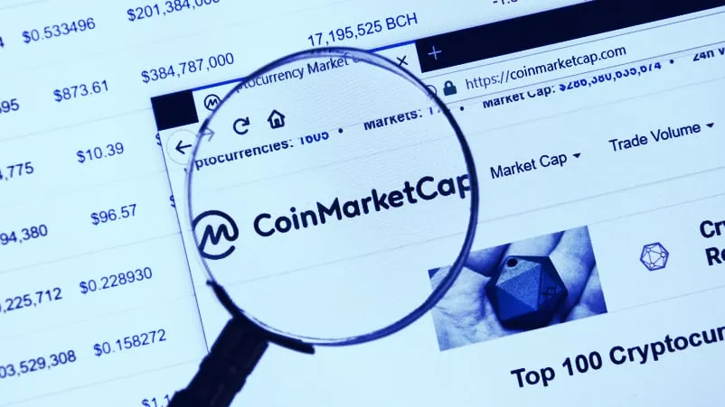 CoinMarketCap is crypto's biggest data provider. Image: Shutterstock.