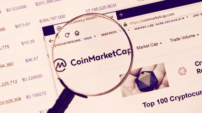 CoinMarketCap has made an update. Image: Shutterstock.