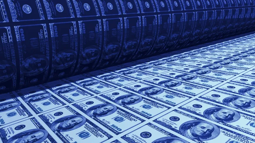 The US has printed trillions to keep economy afloat. Image: Shutterstock