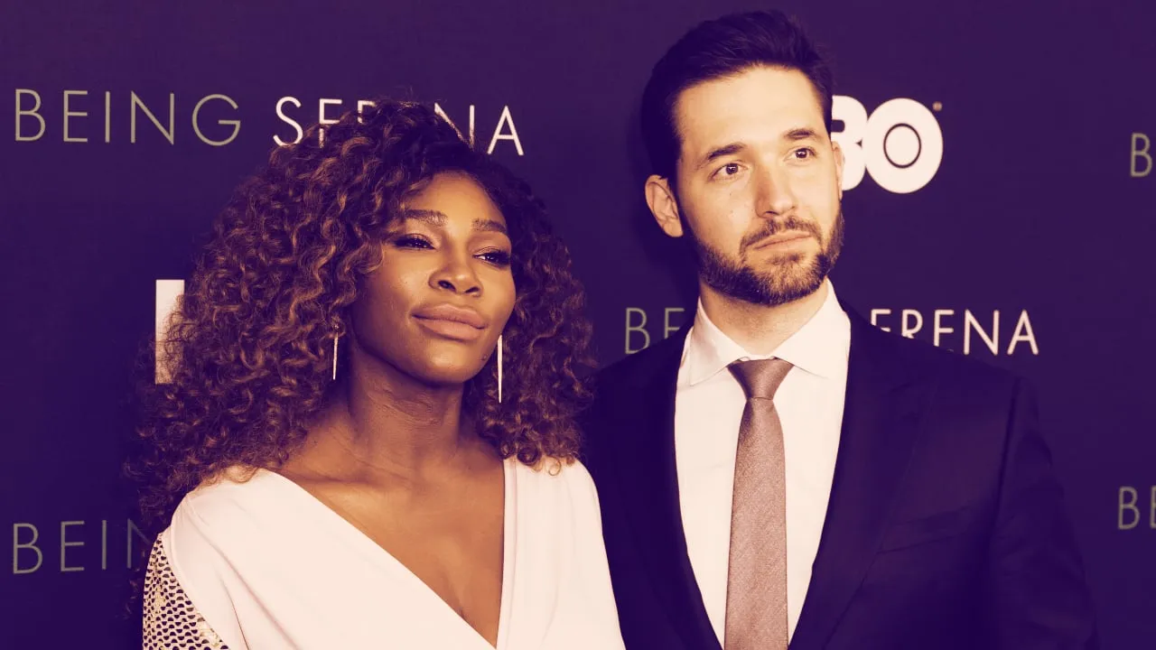 Serena Williams and Alexis Ohanian. Image: Shutterstock