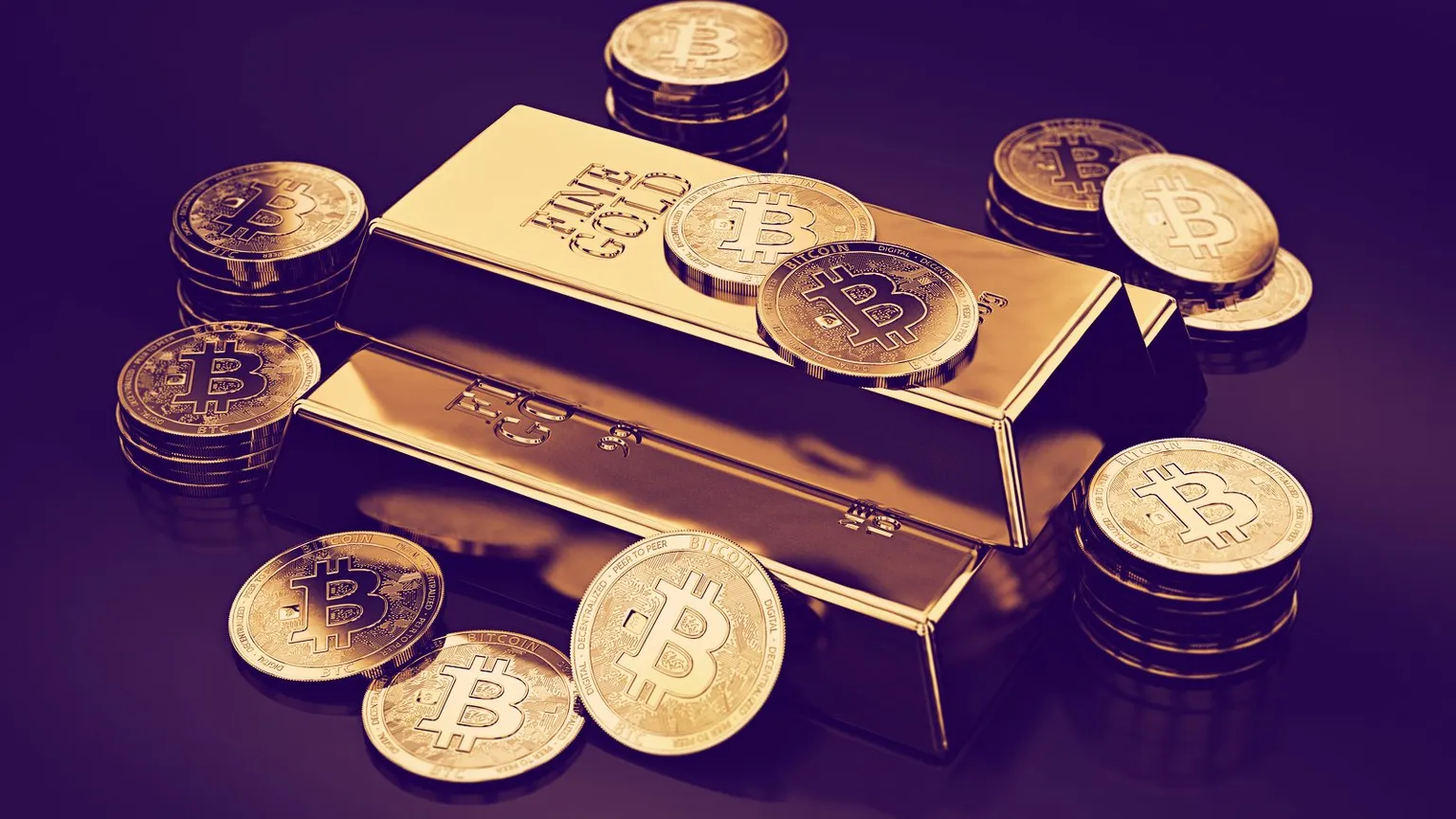 Gold breaks records while Bitcoin stagnates. Image: Shutterstock