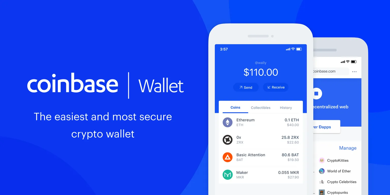 Renderización de la wallet de Coinbase. Imagen: Coinbase