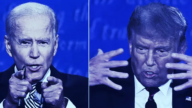Crypto Twitter was not impressed with Biden or Trump during last night's debate. Image: YouTube