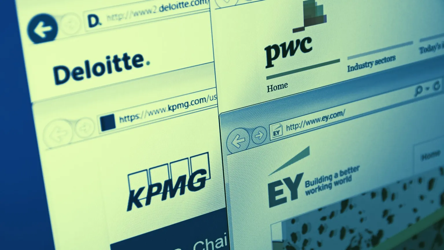 All of the Big Four accounting firms are dabbling in crypto. Image: Shutterstock.