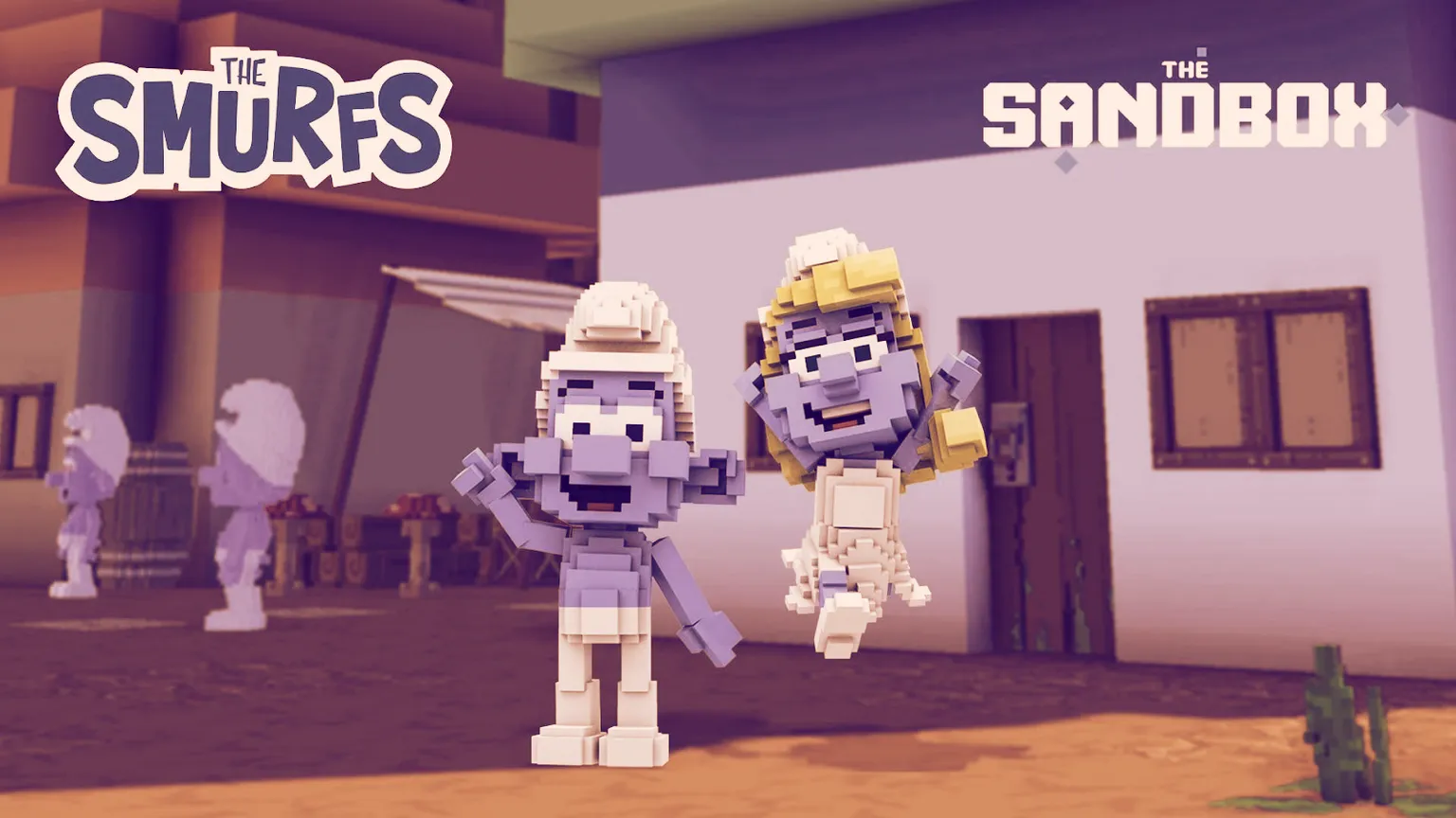 The Smurfs come to The Sandbox. Image credit: The Smurfs