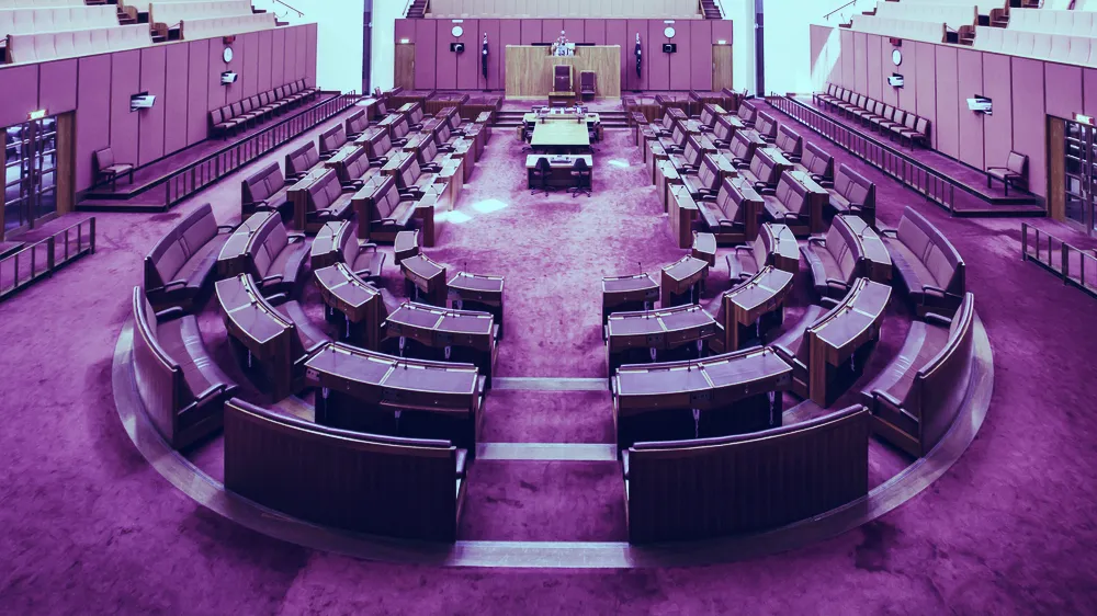 The inside of the Australian Senate. Image: Shutterstock.