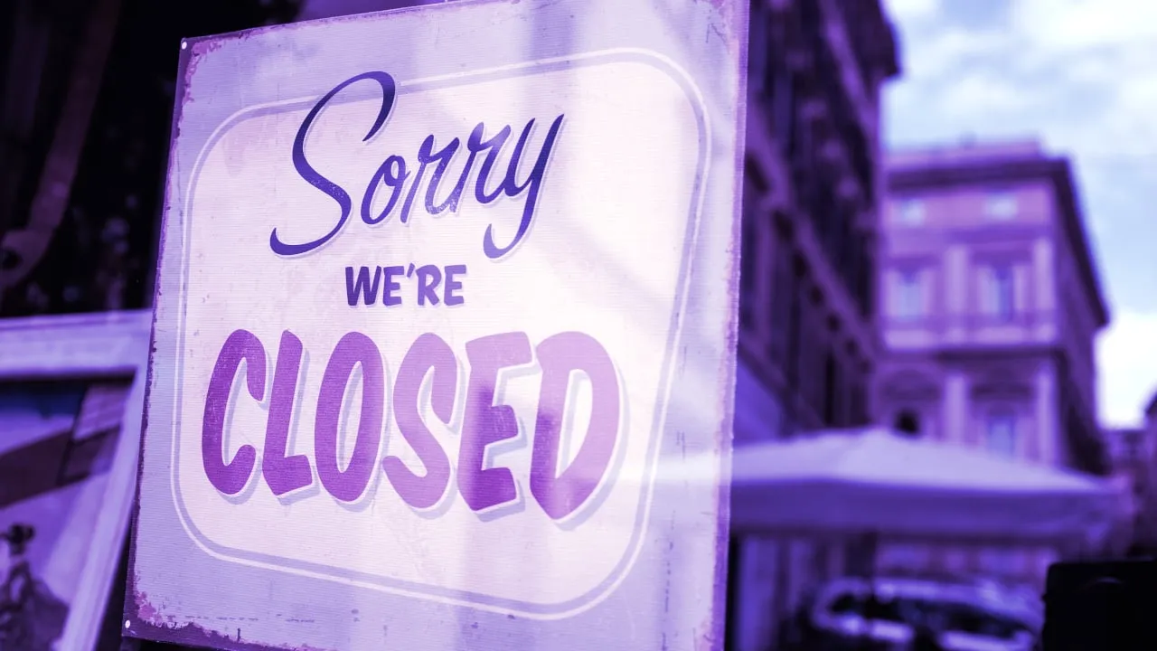 Closing time for another Bitcoin provider. Image: Shutterstock