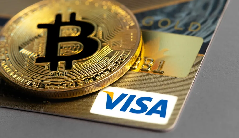 Visa card with Bitcoin