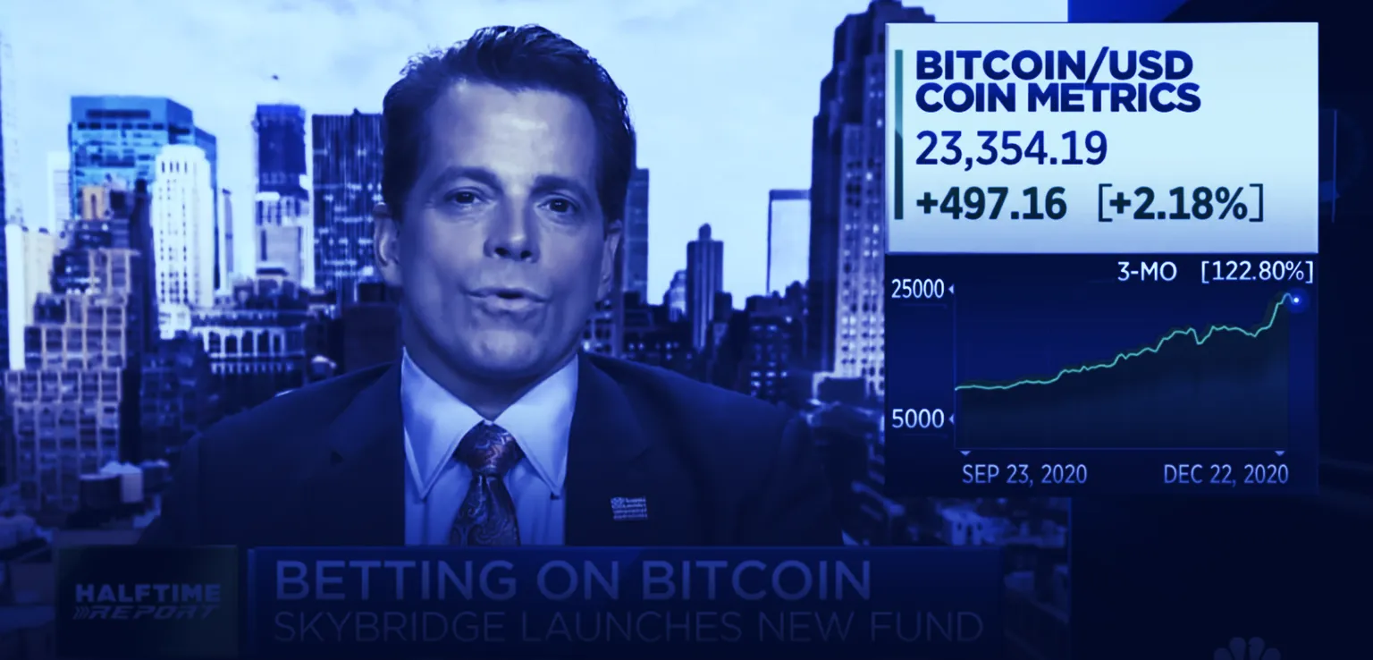 Anthony Scaramucci speaks to CNBC. Image: CNBC