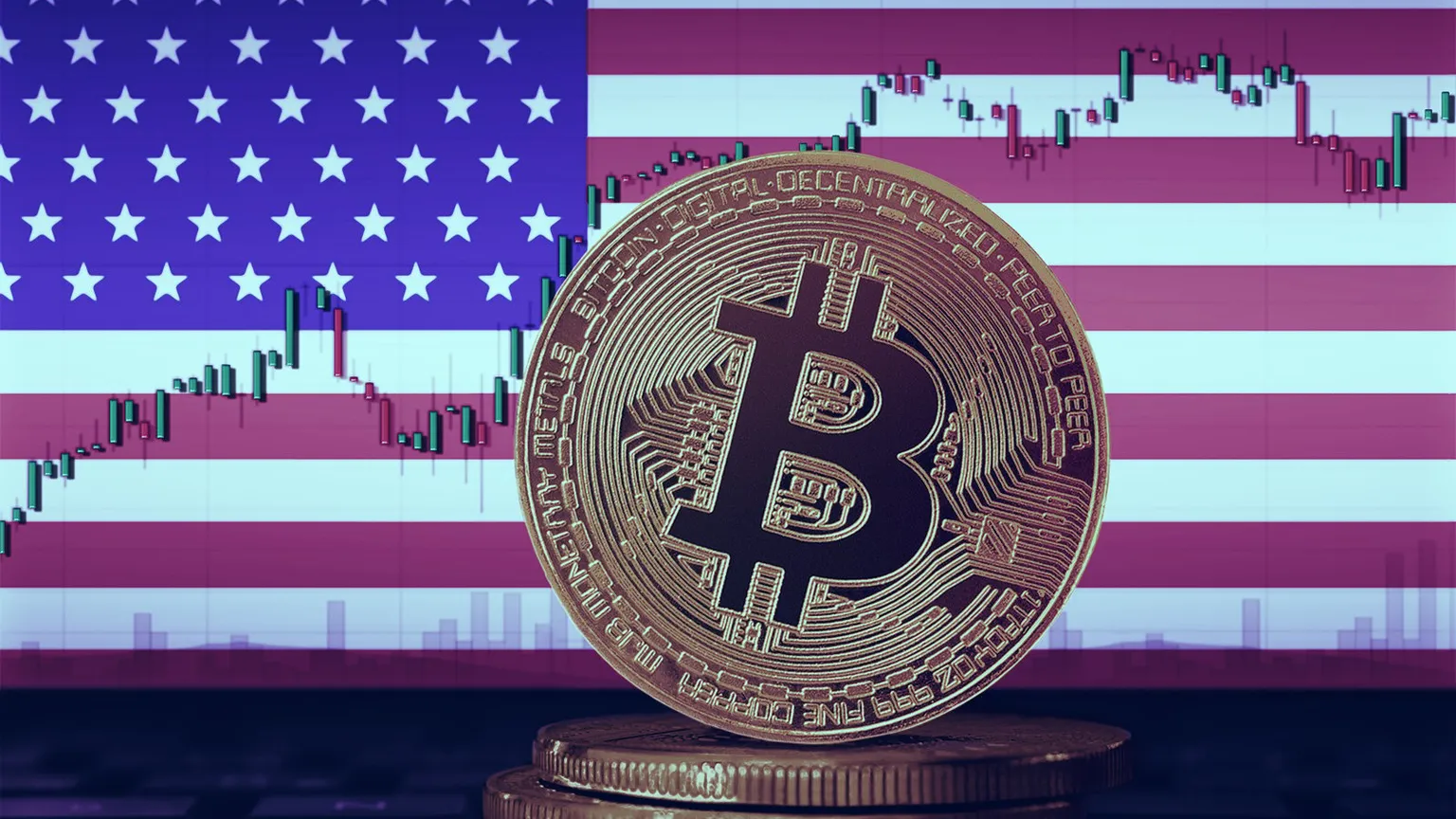 Bitcoin and the USA. Image: Shutterstock