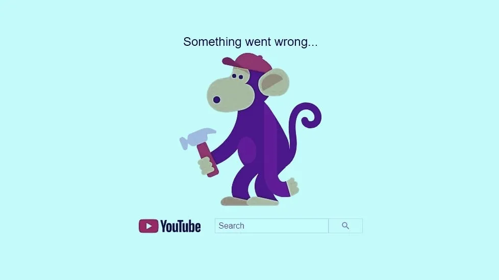 "Something went wrong..." Image: YouTube