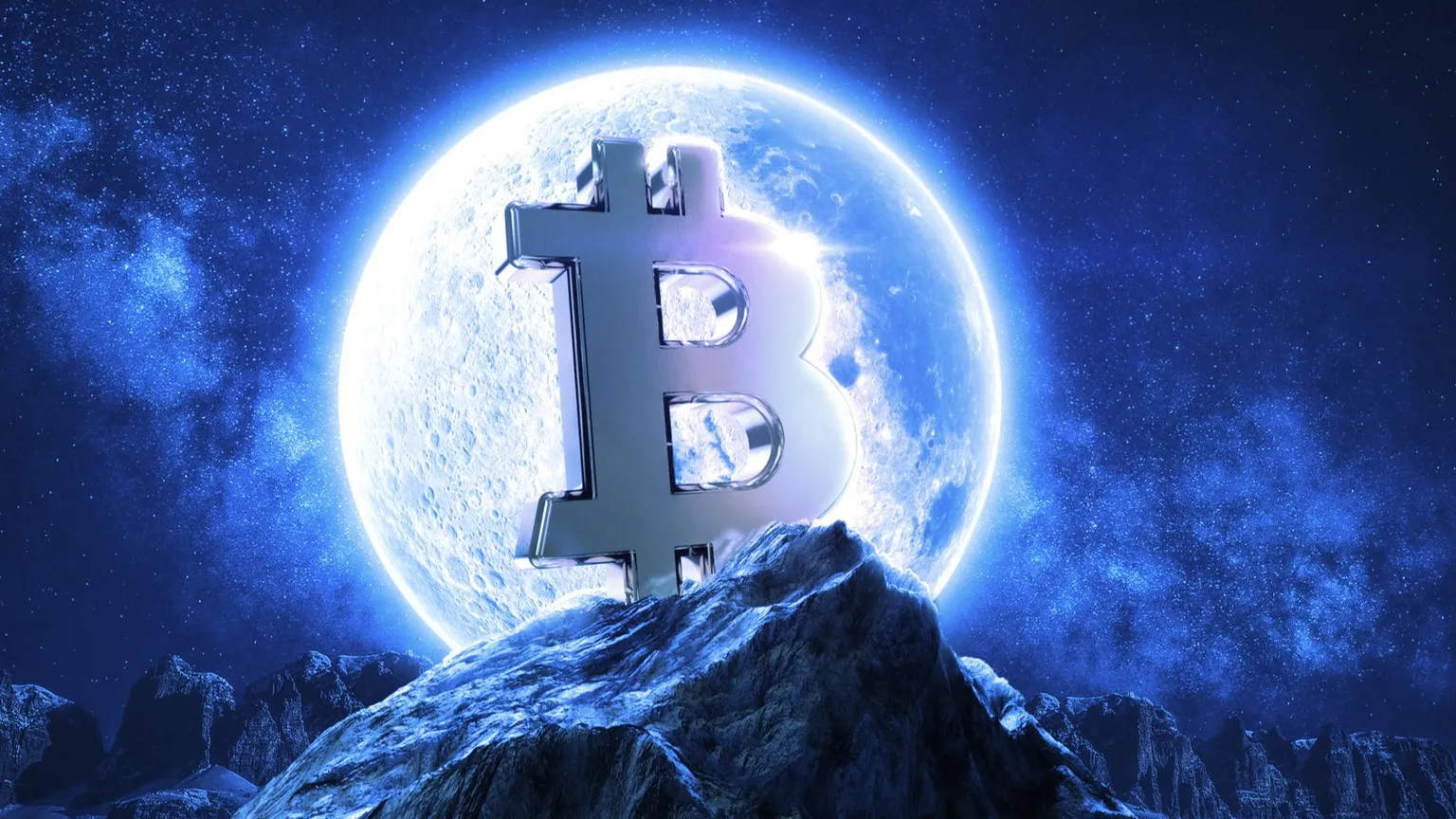 Bitcoin's moon. Image: Shutterstock