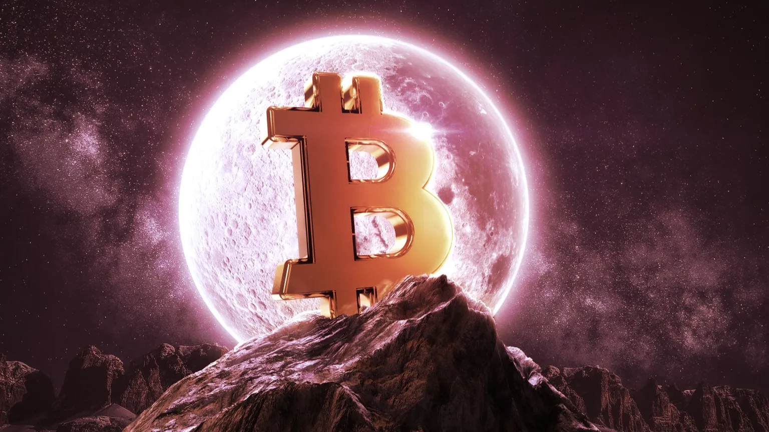 Bitcoin's moon. Image: Shutterstock