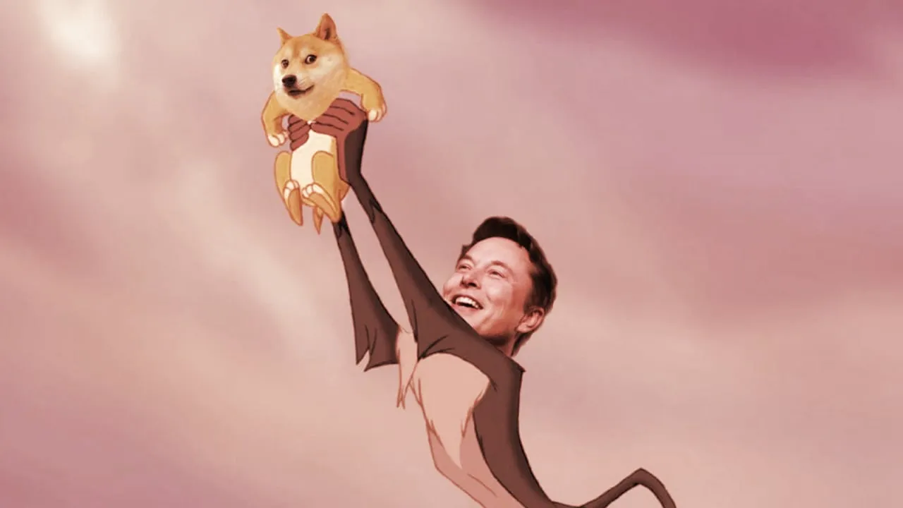 Elon Musk y Dogecoin. Imagen: Twitter