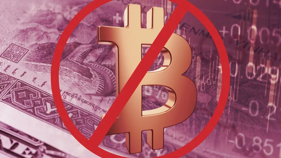 Bitcoin ban. Image: Shutterstock