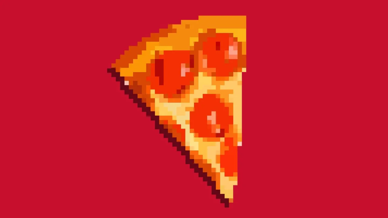 La pizza pixelada de Pizza Hut se volvió a poner en venta por $9.000 dólares. Imagen: OpenSea.