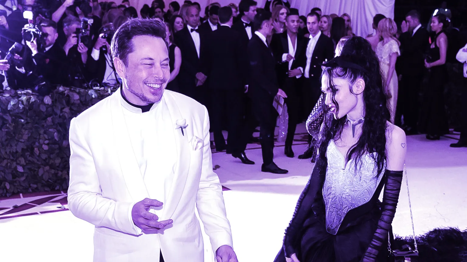 Elon Musk with girlfriend Grimes. Image: Shutterstock