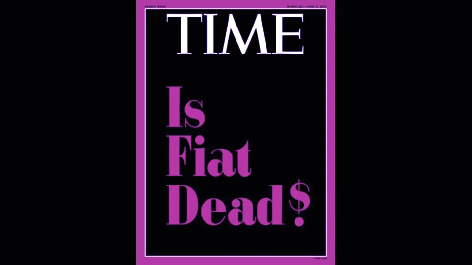 La revista TIME vende esta portada como NFT. Imagen: TIME