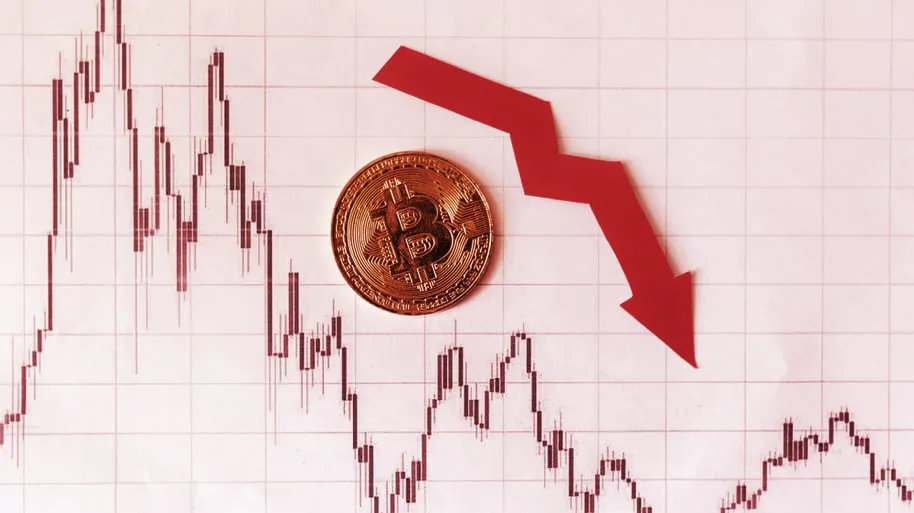 El precio de Bitcoin se dirige a la baja. Imagen: Shutterstock