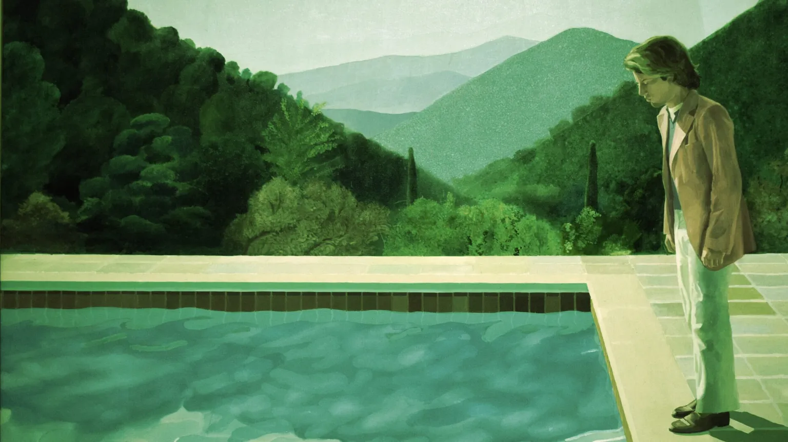 Image: David Hockney painting 'Portrait of an Artist (Pool with Two Figures)' via Flickr user Daniel Hartwig (CC BY 2.0)