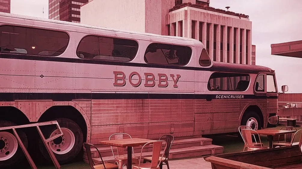 The rooftop bar at the Bobby Hotel. Image: Bobby Hotel.