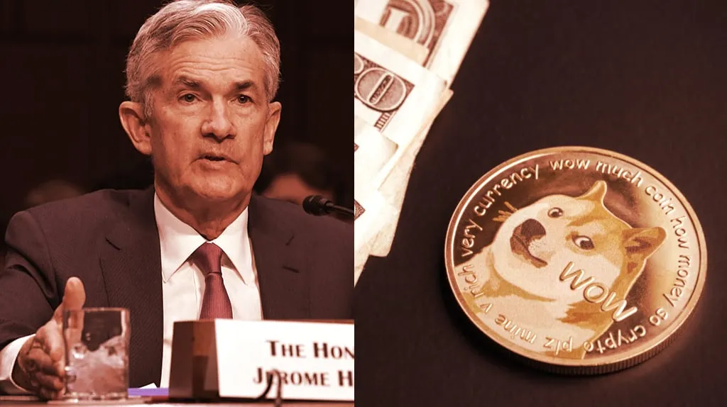 Even the Federal Reserve is talking about Dogecoin. Images: Shutterstock