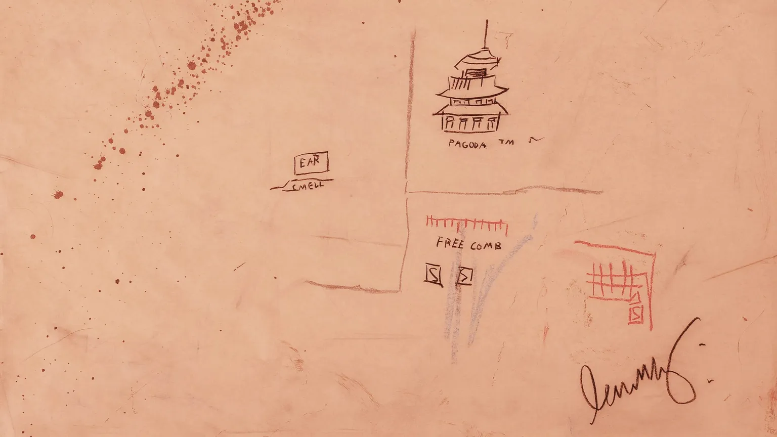 Jean-Michel Basquiat's Free Comb with Pagoda. Image: OpenSea