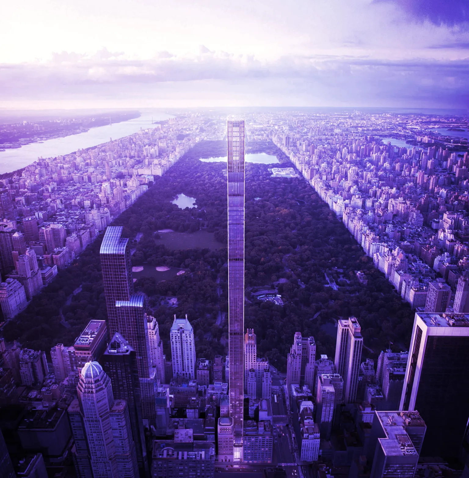 Panorama de la ciudad de Nueva York sobre Central Park. Imagen: JDS Development