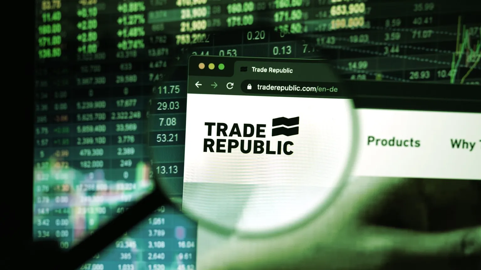 European investing app Trade Republic. Image: Shutterstock