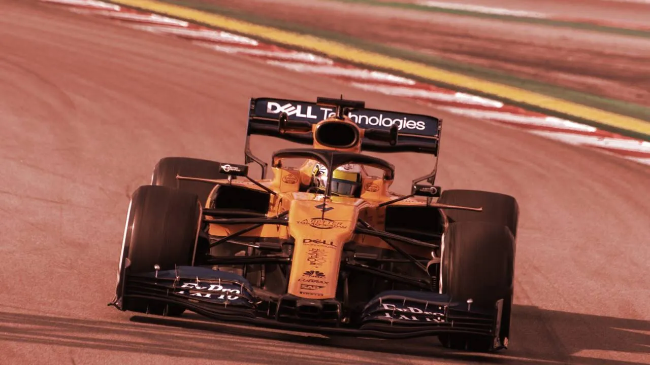 El coche de Fórmula 1 de McLaren, visto en 2019. Imagen: Shutterstock