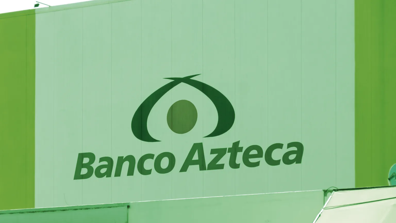Advertisement for "Banco Azteca" in Guadalajara Jalisco, Mexico. Image: Shutterstock